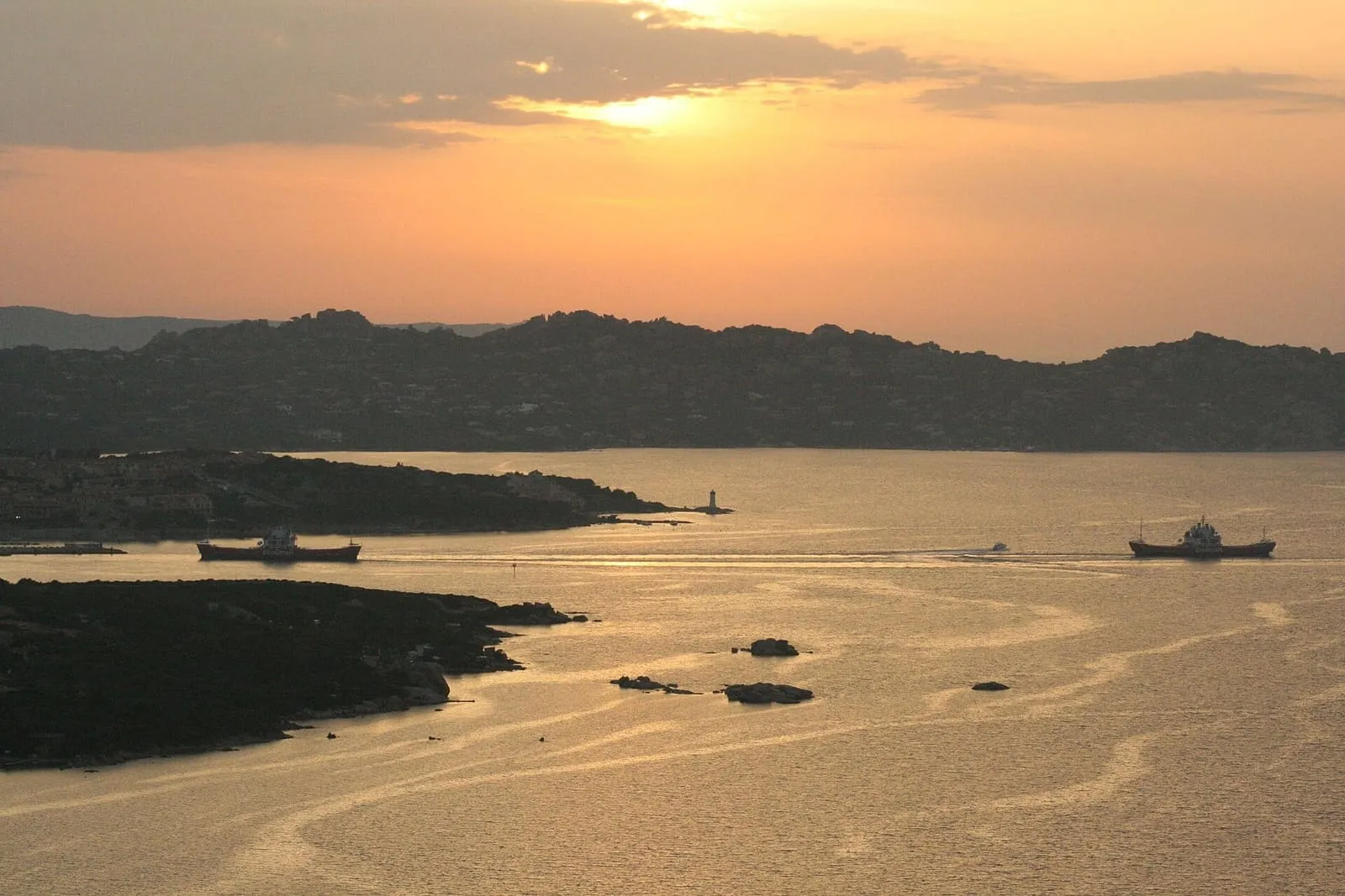 Tramonto su Palau e sull'arcipelago dalla Roccia dell'Orso